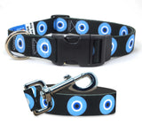 Greek Eye Dog Collar and Leash Set