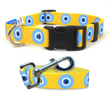 Greek Eye Dog Collar and Leash Set