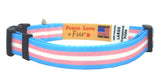 Transsexual Pride Dog Collar and Leash Set